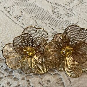 Park Lane Gold Tone Floral Earrings